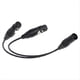 thumbnail image 2 of Cable de Extensión de Audio XLR 1 Macho A 2 Hembra de 3 Pines Negro de 0,5 M, Cable de Audio Divisor en y para Micrófono, Línea para Micrófono Mezclador, 2 of 5
