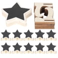 thumbnail image 1 of Wchiuoe Blackboard Signs 2 Set Wood Mini Chalkboard Signs Card Place Blackboard Five‑Pointed Star Tabletop Decoration, 1 of 8