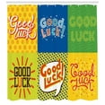 thumbnail image 3 of Ambesonne Vintage Shower Curtain, Lucky Pop Art, 69"Wx75"L, Multicolor, 3 of 3