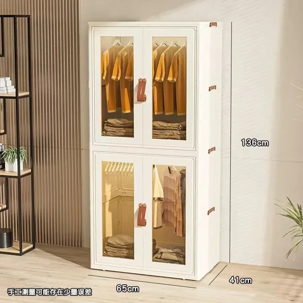 Gabinete de almacenamiento plegable para ropa, armarios, aperitivos para el hogar, contenedor organizador de plástico, gabinete de pie para sala de estar de bebé