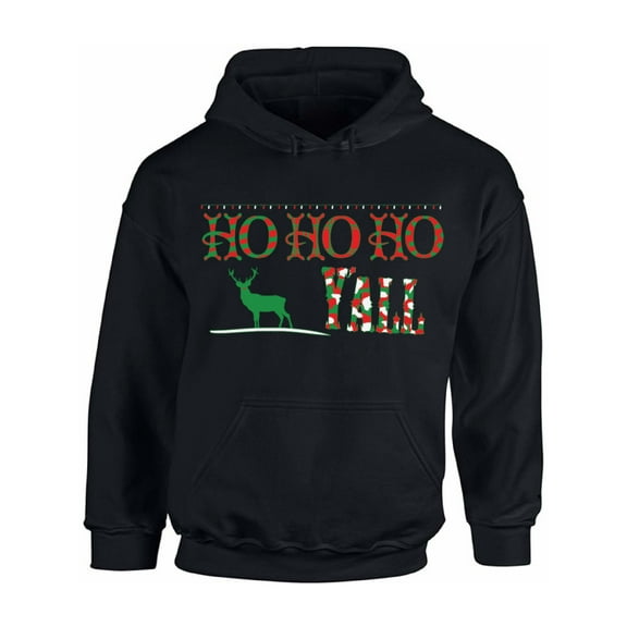 Awkward Styles Ho Ho Ho Yall Christmas Sweatshirt Christmas Reindeer Christmas Hoodie Holiday Sweatshirt Christmas Sweater Xmas Hooded Sweatshirt Christmas Sweatshirt for Men for Women