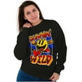 thumbnail image 4 of Airbrushed PACMAN Game Runnin Wild Unisex Plus Size Sweatshirt Brisco Brands 2X, 4 of 5