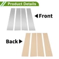 thumbnail image 3 of Moldura de Ventana de Pilar de Puerta Unique Bargains para Chevy Silverado 2014-2019 Tono Plateado Frontal Izquierda Derecha Sticker Antirrayones Cubierta Exterior de Pilar 4 Piezas, 3 of 7