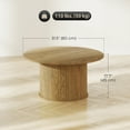 thumbnail image 3 of HOMCOM Table Basse Ronde de 31,5 Pouces, Table Centrale pour Salon, Chêne, 3 of 10