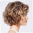 thumbnail image 4 of Wewean Women's Wigs,1PC Hair Wavy Bob Wigs Mixed Brown Color Short Wavy Curly Wig Synthetic Natural Looking Wig Heat Resistant Fiber Hair For Women Girls,Wig U747, 4 of 7