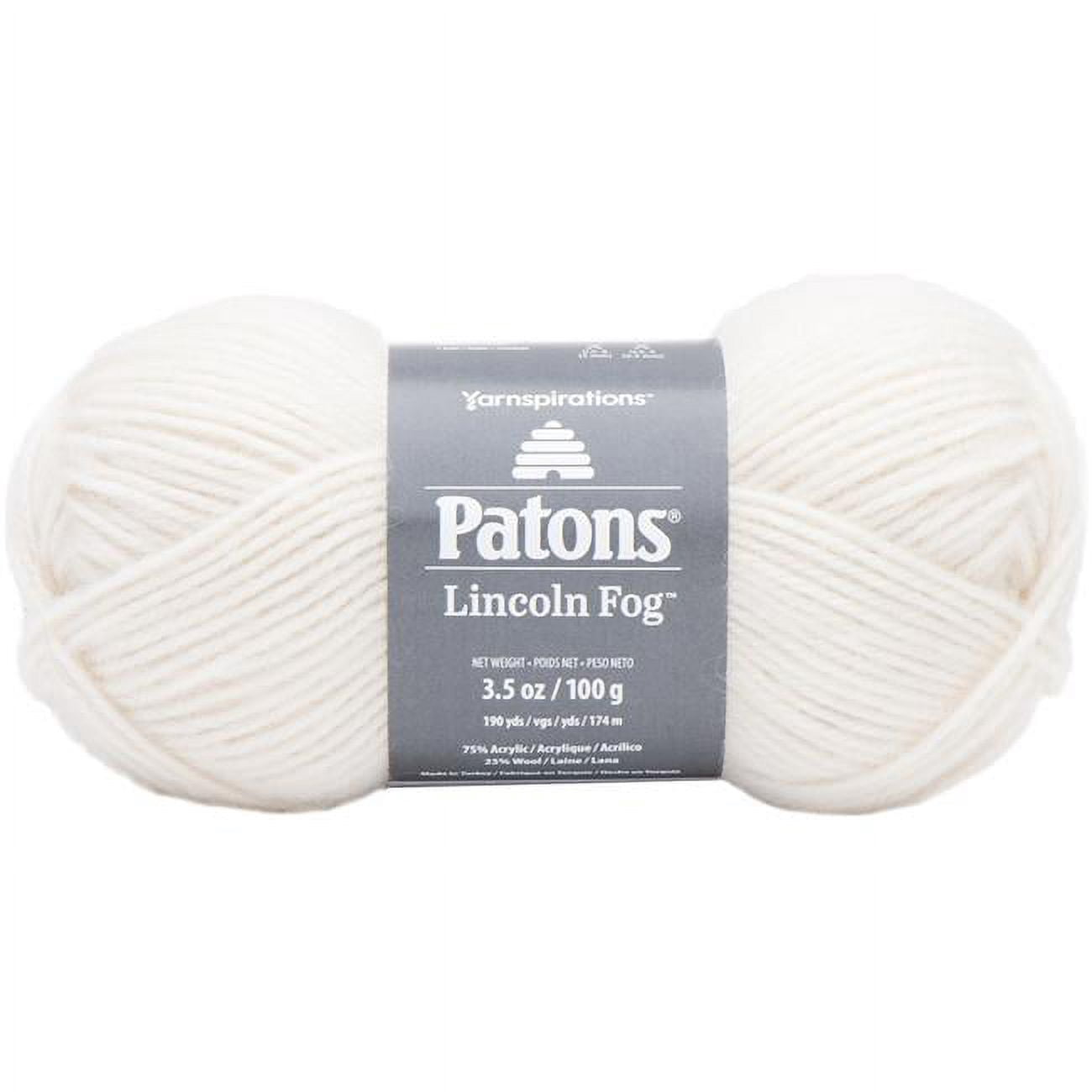 (4 pack) Spinrite 244712-12003 Mother of Pearl Yarn Lincoln Fog