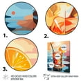 thumbnail image 3 of Designart "Cocktail Colorful Drink Minimalistic wall art III" Food & Beverage Floater Framed Wall Art Print, 3 of 7