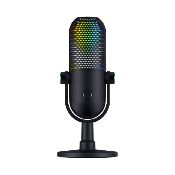 Open Box Razer Seiren V3 Chroma USB Mic with RGB Lighting Microphones with Tap-to-Mute, Black