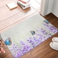 thumbnail image 4 of Gaeub Lavender and Butterfly Print Door Mat with Heavy Duty Backing,Welcome Mats for Entryway, Flannel Anti-Slip Doormat, Garge Porch Entryway Mat,16x24in Outdoor Indoor Welcome Mat, 4 of 7