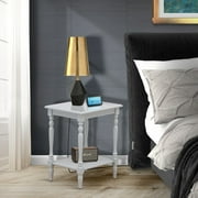 East West Furniture Bedford Wood End Table with Open Storage in Urban Gray