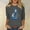 Gray#1, variant on Womens Tops Womens Plus Size $5,Fall Clothes Womens Tops Long Sleeve,Women's New 3/4 Sleeve Western Style Printed Casual Top T-shirt Black M