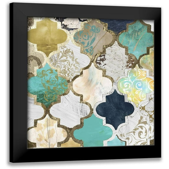 Sommers, Mindy 12x12 Black Modern Framed Museum Art Print Titled - Quatrefoil
