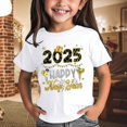 thumbnail image 2 of Gerichy Girls Graphic Print Summer Short T-Shirts for Girls 2025 Happy New Year Cartoon Printed Round Neck Short Sleeve Tops, 2 of 5