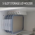 thumbnail image 4 of Plastic Lid Organizer Rack Multipurpose Kitchen Cabinet Storage Holder For Pan Lids Dish Saving Easy Access, 4 of 6
