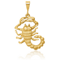 thumbnail image 3 of 14K Solid Yellow Gold Scorpio Zodiac Necklace Scorpion Horoscope Pendant October November Birthday Charm Astrology Jewelry with chain 18inch, 3 of 8