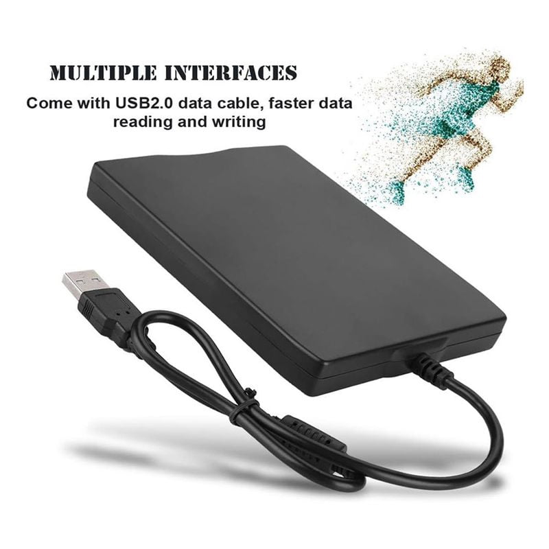 USB Floppy Disk Reader Drive 3.5In External Portable 1.44 MB FDD Diskette Drive for 7 8 2000 XP Vista PC Laptop