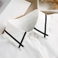 thumbnail image 4 of Womens Chiffon Detachable Shirt Collar Decorative False Collar Elegant Blouse Accessory for Autumn Winter Fashion White, 4 of 4