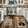 thumbnail image 4 of Halloween Kitchen Rug Set of 2, Non Slip Pumpkin Spooky Mats with Anti Fatigue Comfort, Washable Halloween Decor Rugs for Sink Laundry Office, Farmhouse Holiday Floor Mats 15.8x23.6+15.8x43.3 Inches, 4 of 6