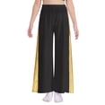 thumbnail image 5 of Hansber Kids Girls Praise Dance Outfit Sleeveless Worship Dance Dress with Celebration of Spirit Palazzo Pants Black 10, 5 of 7