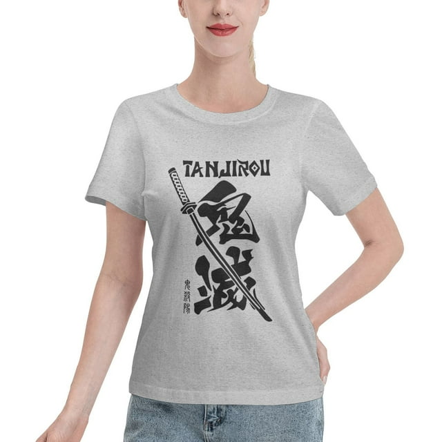 T-Shirt Basique à Manches Courtes pour Femmes Demon Slayer Blade Demon Slayer Team