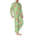 thumbnail image 2 of Susaid Cute Poodle Dog Print Men's Long Sleeve Pajama Set, Two-Piece Button-Down Loungewear PJs Set, Comfortable Sleepwear for Relaxation-XX-Large, 2 of 7