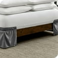 thumbnail image 4 of Bare Home Adjustable Wrap Around Bed Skirt - 15 Inch Drop - Easy Fit - Ruffle Pleats - Queen, Gray, 4 of 6