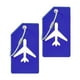 thumbnail image 5 of 2 etiquetas de equipaje para maletas, porta tarjetas de identificación, marcador de equipaje portátil de viaje Azul, 5 of 9