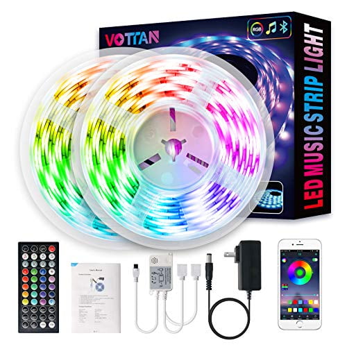 5050 RGB Bluetooth LED Strip Light Kit Color Changing Waterproof Fairy Lamp Tape 