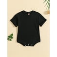 thumbnail image 2 of Wassery Baby Girls Boys Clothes 3M 6M 12M 18M Newborn Boy Girl Casual Jumpsuit Short Sleeve Romper Solid Color Crewneck Playsuit Infant Summer Outfits, 2 of 8
