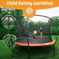 thumbnail image 6 of JUMPZYLLA Trampoline Outdoor with Enclosure and Ladder, ASTM, 12 ft, Orange, 6 of 9