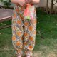 thumbnail image 4 of Odeerbi 1-9 Años Niñas Bloomers de Algodón Verano Floral Ruffle Jogger Pantalones Estampado de Flores Lindo Ocio Linterna Pantalones Pantalones Haren, 4 of 8