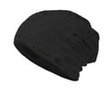 thumbnail image 2 of Dyfzdhu Women Pullover Caps Knitted Hats Open Cotton Pile Ear Guards Warm Mens Black, 2 of 4