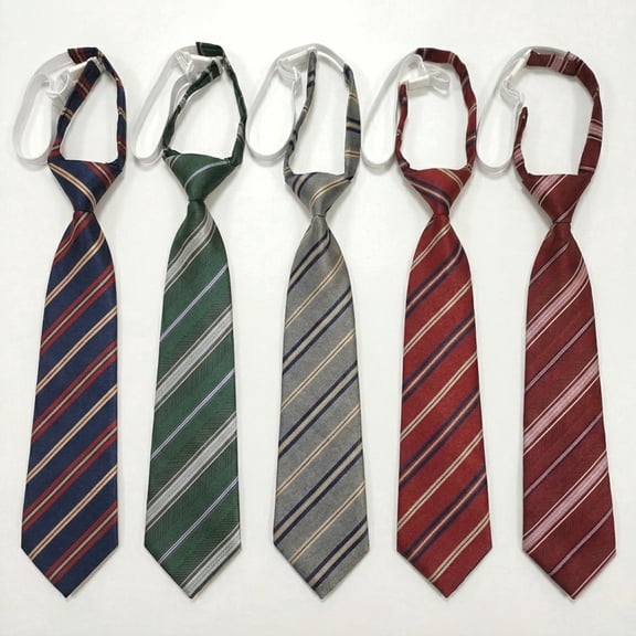 5 Pack Pre-Tied Ties with Fun Prints, Adjustable Neckties for Men Women, Casual Formal Wedding School