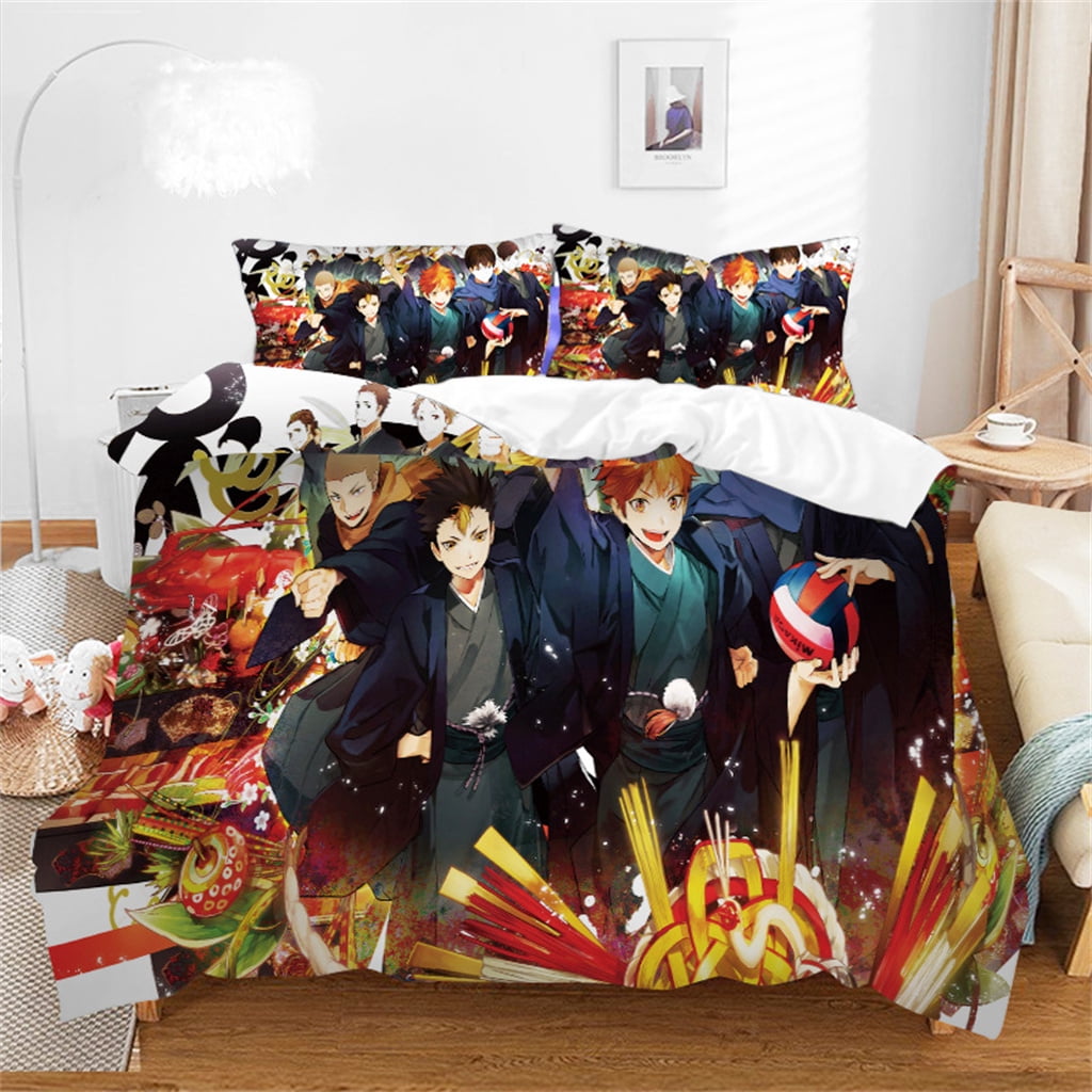 Anime Duvet Cover Set Haikyuu Bed Comforter Sets Twin Full Queen King