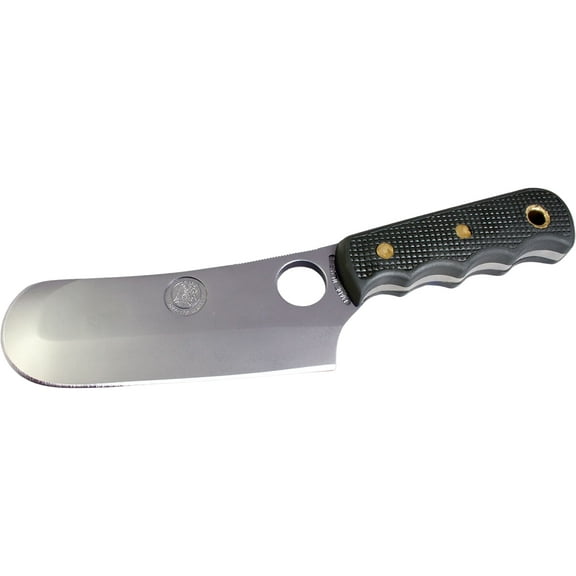 Knives of Alaska Brown Bear Fixed Blade Knife 6.5" Cleaver D2 Bead Blasted Blade SureGrip Handle Black