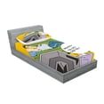 thumbnail image 2 of Ambesonne Vintage Fitted Sheet & Pillow Sham Set, Man TV Cat Comic Book, Twin, Multicolor, 2 of 2