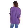 thumbnail image 4 of CATALOG CLASSICS Womens Fleece Jacket Snap Front Cardigan Sweatshirt for Women, 3X, Purple, 4 of 10
