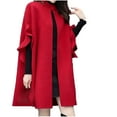 thumbnail image 2 of Summer Savings Clearance yoeyez Trench Coats for Women Fashion Women Work Solid Vintage Winter Office Sleeveless Button Woolen Jacket Coat Gabardinas Para Mujer Elegantes, 2 of 6