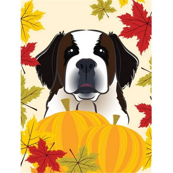 Saint Bernard Thanksgiving Flag Garden