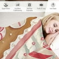 thumbnail image 3 of Chilfamy Gingerbread House Candy Canes Flannel Throw Blanket for Couch Sofa Bed All Seasons Comfort Home Decor 50x60in, 3 of 6