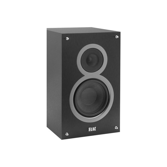 ELAC Début 2.0 B5.2 Haut-Parleurs d'Étagère, Noir (Paire) - Tweeter en Tissu à Dôme de 1” et Caisson de Basses en Fibre d'Aramide de 5,25” - Bass Reflex Bidirectionnel - Réponse jusqu'à 35 000 Hz