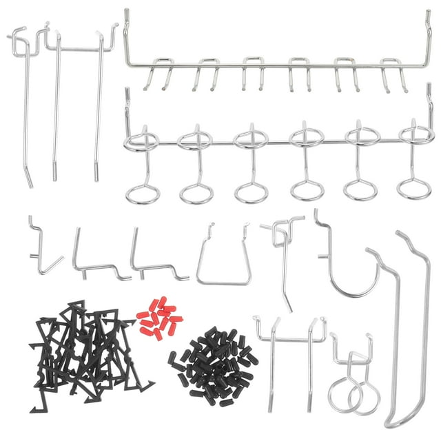 ORDDIART 1Set Metal Pegboard Hooks Assorted Color Heavy Duty Tool Organizers for Wall Mount