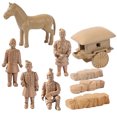 thumbnail image 6 of OFFIGAM Terracotta Statue PVC Craft Figurine Light Brown Home Office Decor 1 Set, 6 of 11
