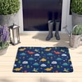 thumbnail image 2 of Dark Blue Dinosaurs ROAR Pattern Flannel Non Slip Door Rugs,Washable Door Mats Indoor,Decorative Door Mats,Dirt-Resistant and Absorbent Doormat for Entrance,Bedroom,Kitchen,Bathroom,23.5x16in(60x40cm), 2 of 5