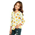 thumbnail image 3 of Abcomgle Kids Long Sleeve Shirt Girls 10-12 Henley Button Fall Shirts for Girls Trendy Basic Girls Tops Trendy Lemon Graphic Girls Sweatshirts, 3 of 5