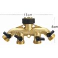 thumbnail image 5 of Faucet Y Selector 4 Outlet Valves, Brass Faucet Connector 4 Way, 5 of 5