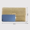 thumbnail image 3 of Mightlink Women Clutch Bag Envelope Shape Bohemian Style Foldable Double-layer Straw Braided Handbag for Summer Beach Vacation, 3 of 5