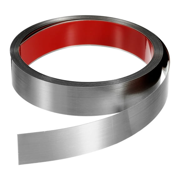 Uxcell 16.4ft x 1.18" Wall Trim Self Adhesive Stainless Steel Brushed Finish Trim Silver