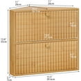 thumbnail image 5 of Corner Bread Box for Kitchen Countertop Bamboo Two Layer Large Capacity Bread Storage Bin Vintage Storage for Homemade Bread, 5 of 8