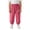Hot Pink, variant on CYRBOKO Girls Jogger Pants, Pockets Tapered Linen Feel Solid Casual Bottoms Green Size 3-4 T